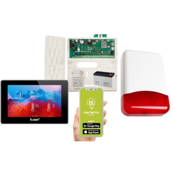 ZESTAW ALARMOWY SATEL PERFECTA 64 M INT-TSH2-B + OPU-4P + SYRENA TI700